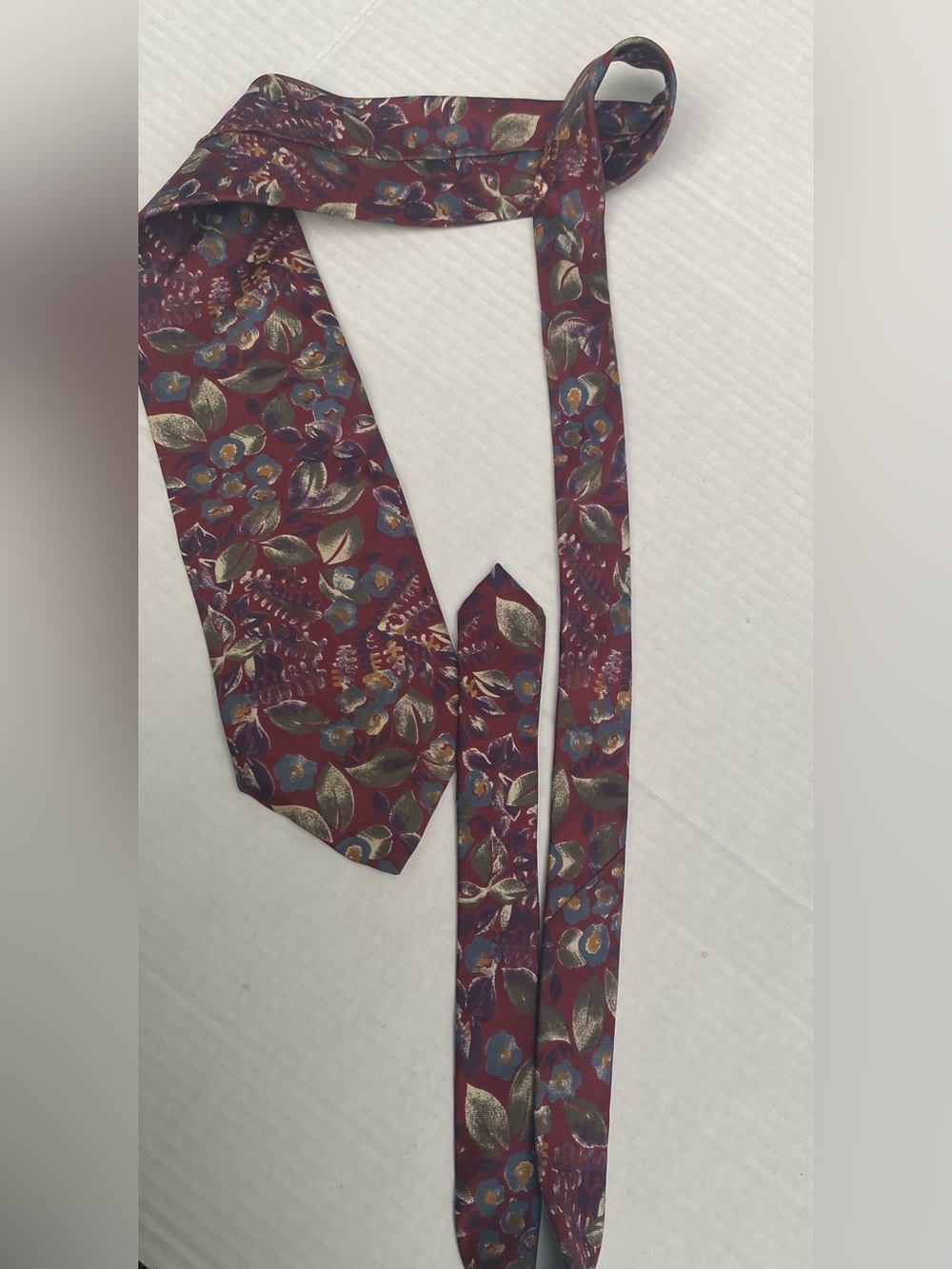 Dior Vintage Christian Dior Monsieur Silk Tie Burgundy Floral - Picture 6 of 15
